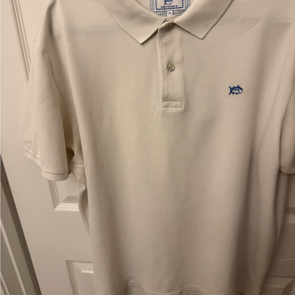 Southern Tide Cream Polo Shirt Classic Design